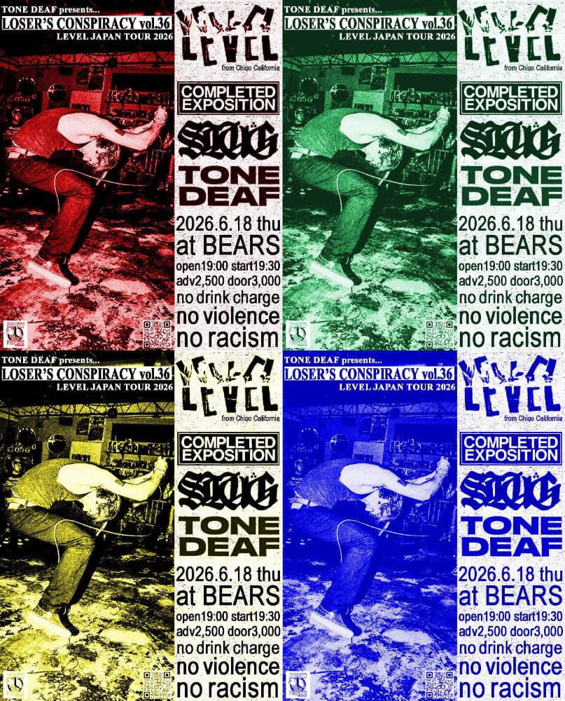 TONE DEAF presents... LOSER'S CONSPIRACY vol.36 LEVEL JAPAN TOUR 2026